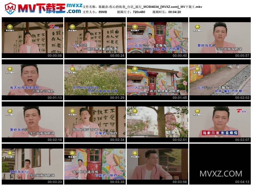 陈随意-伤心的街巷_台语_流行_MC504034